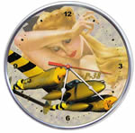 P-38 Lightning "Gold" Collectible Wall Clock